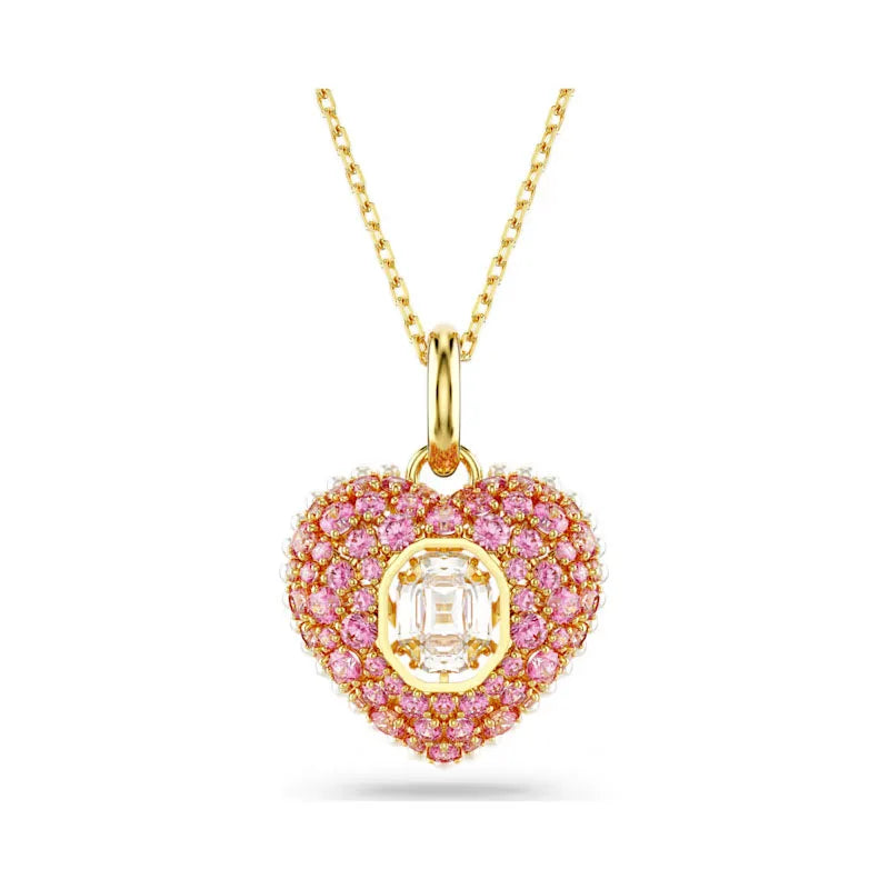 2026 New High-Quality Sparkling Crystal Seashell Seahorse Heart Cross Feather Elegant Necklace Collarbone Chain Valentine's Day