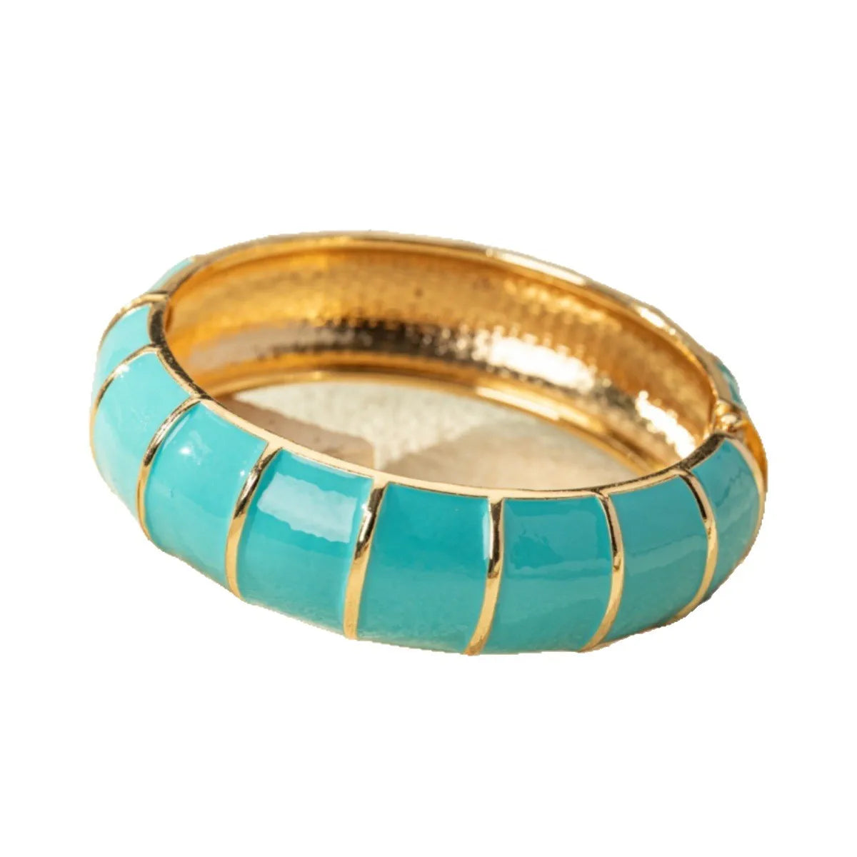 KMVEXO Bohemian Blue Enamel Cuff Bangles Geometric Irregular Gold Color Metal Wide Bracelet For Women Men Punk Pearl Jewelry
