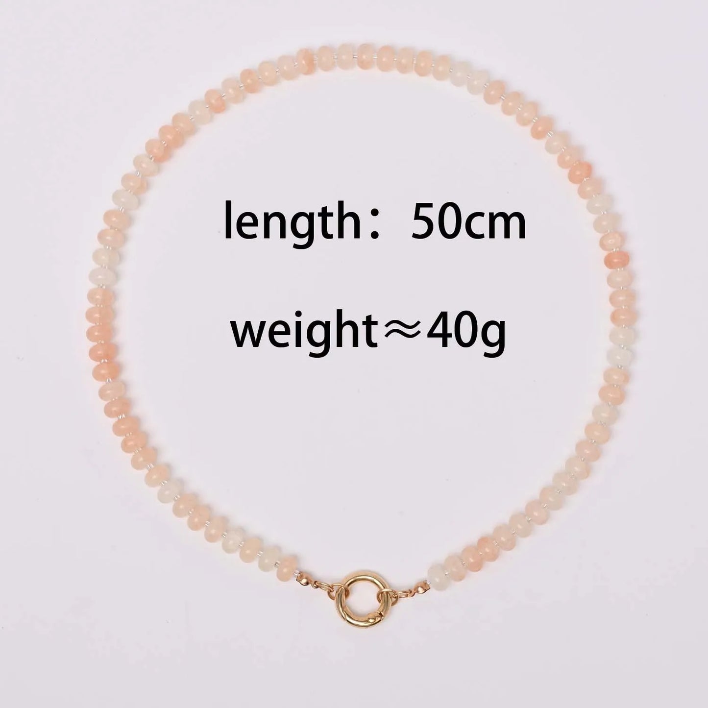 Trendy Natural Stone Star Heart Pendant DIY Necklace for Women Colorful Handmade Beaded Collars Necklace Stainless Steel Jewelry