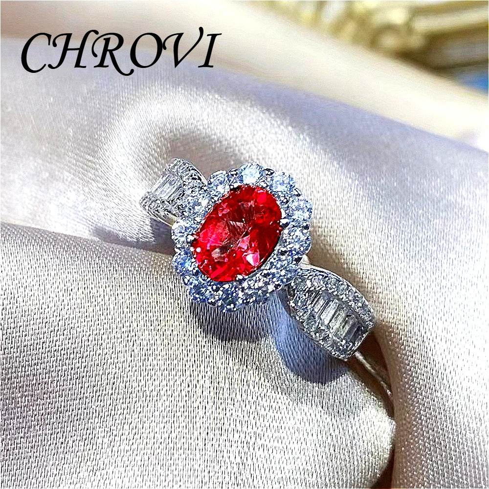 Fashion 925 sterling silver sky blue topaz full diamond minimalist style open ring for women - finger ring