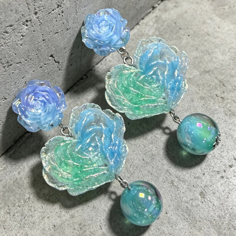 Sweet Flowers Earrings for Women Vintage Beach Style Summer Vacation Jewelry Elegant Versatile Bohemian Pendientes Mujer