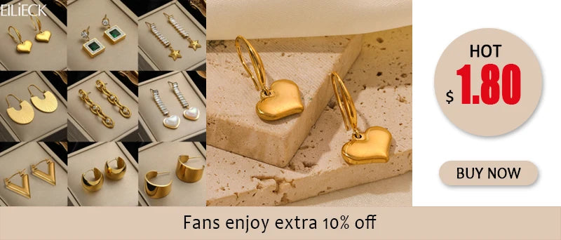 EILIECK 316L Stainless Steel Exaggerated Geometric Funny Face Drop Earrings For Women Girl Fashion Waterproof Ear Jewelry Gift