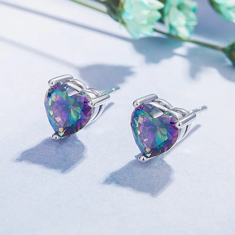 New 925 Sterling Silver Earrings AAA Zircon For Women Exquisite Student Girlfriend Jewelry Accessories Wedding Fashion Gift