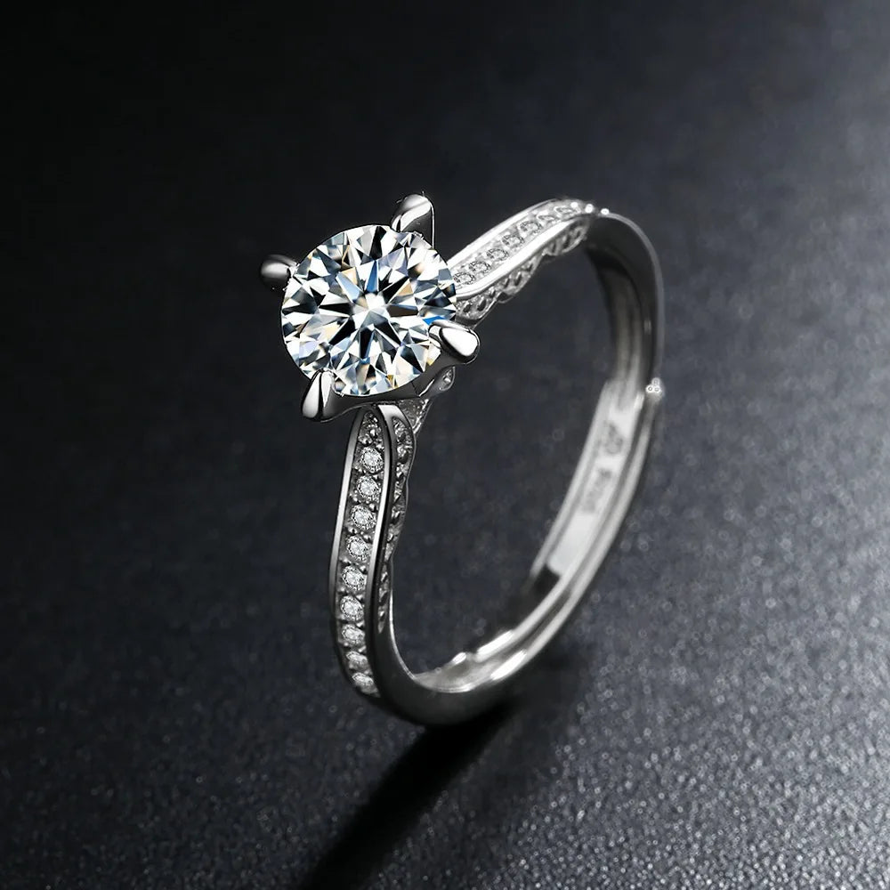 New 925 Sterling Silver 6A Zircon Ring Luxury Shines Simplicity Fashion Exquisite For women Wedding Engagement Jewelry
