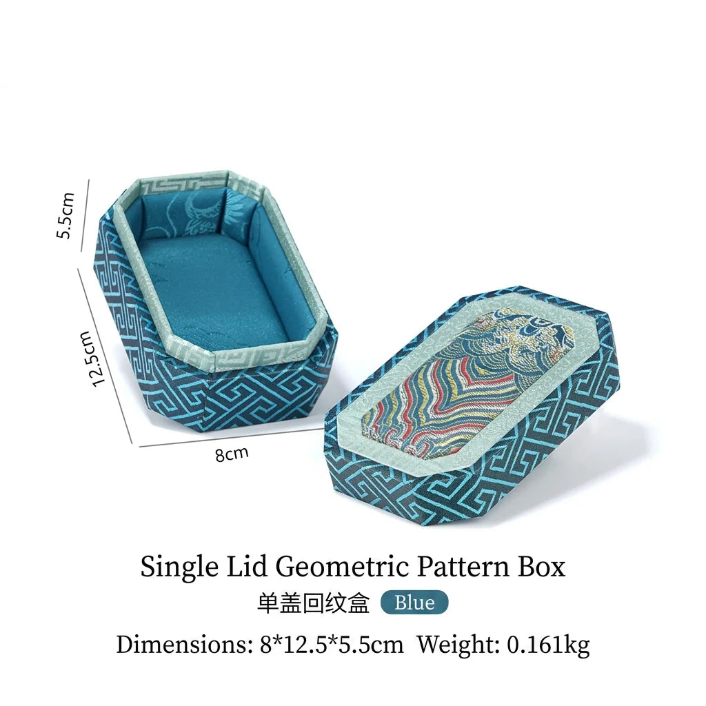 Antique Storage Box Easy To Maintain Oriental Jewelry Box Fabric Storage Box Wear-Resistant For Jewelry Storage