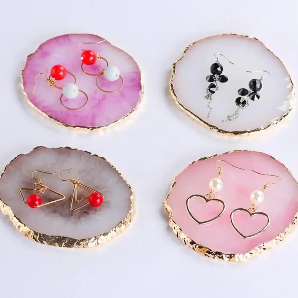 Resin Jewellery Dish Trinket Dish Small Decorative Plate Organizer Ring Dish Holder Keys Tray Key Bowl Gift for Mother Birthday