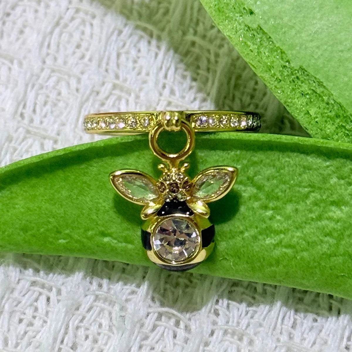 Spring Garden Inspired Multicolor Cubic Zirconia Dragonfly & Flower Jewelry Set,Ring Necklace Earring Bracelet,Light luxury