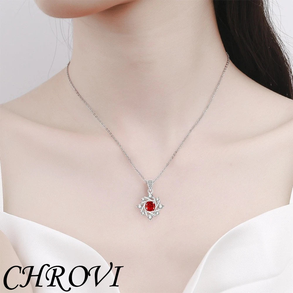 Exquisite 925 sterling silver gemstone ice flower octagonal star necklace, fashionable and versatile,high-carat diamond necklace