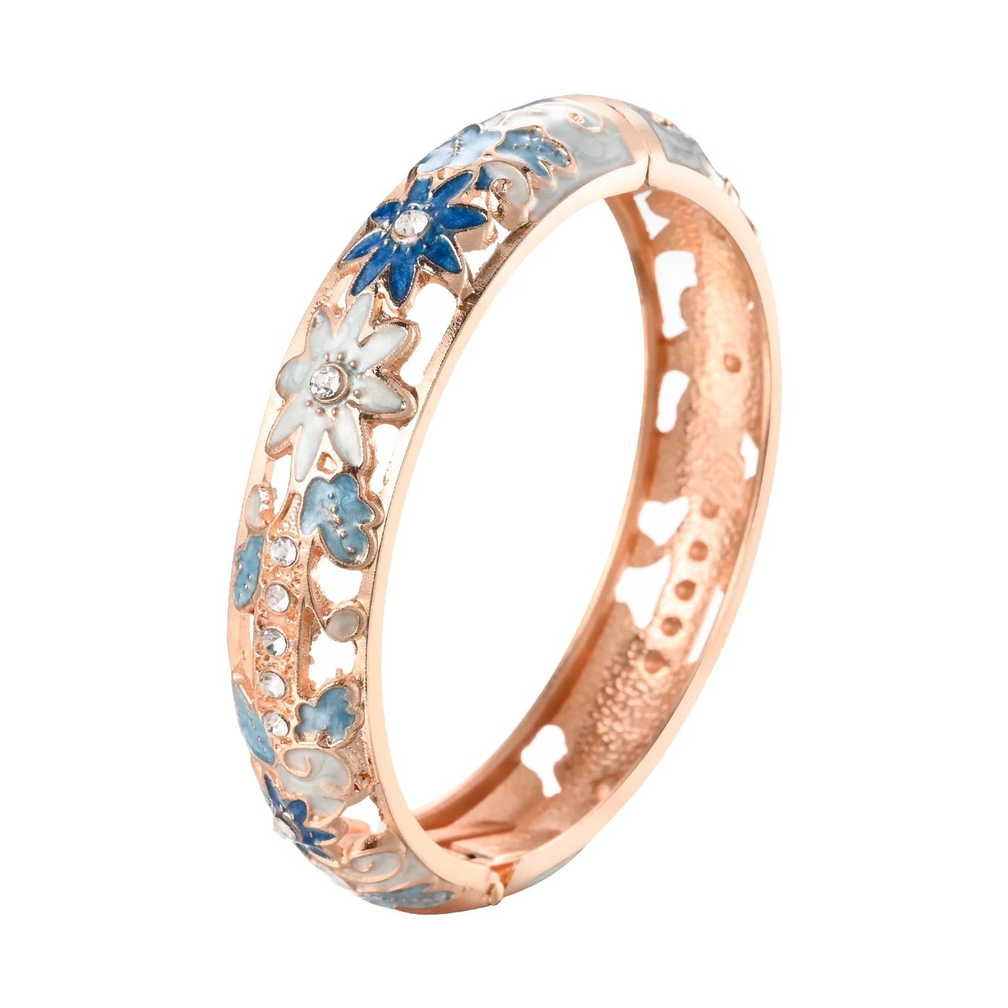 Hollow Bracelet For Women Bangles On Hand Cloisonne Enamel Jewelry Flower Women's Hand Bracelet Female Bangle Mother's Day Gifts
