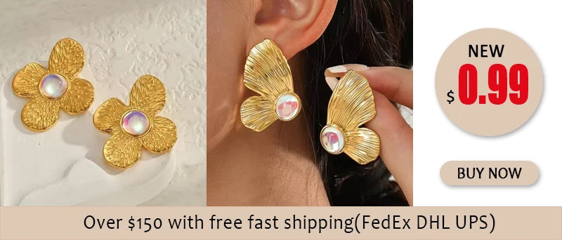 EILIECK 1pair New Stainless Steel Elegant Red Heart-Shaped Pendant Earrings For Women Fashion Ear Stud Waterproof Jewelry Gift