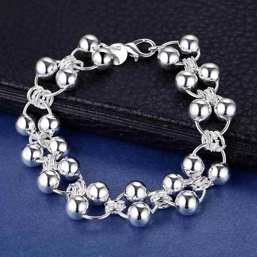 925 Sterling Silver Bracelet Heart High Quality Romance Chain For Woman Men Fashion Engagement Party Wedding Jewelry Gift