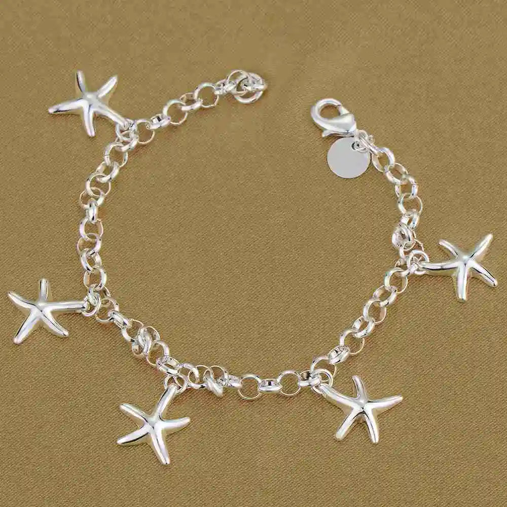 925 Sterling Silver Bracelet Heart High Quality Romance Chain For Woman Men Fashion Engagement Party Wedding Jewelry Gift