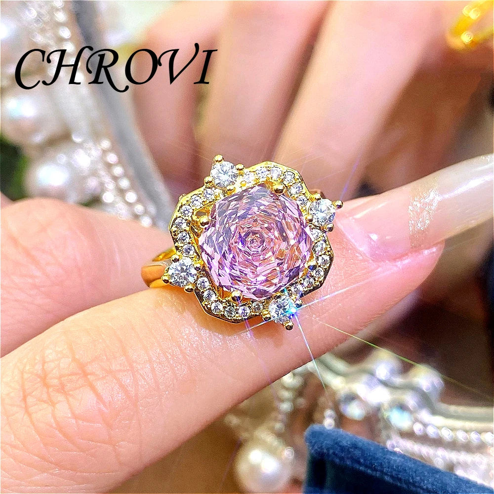 New 925 pure silver millennium rose gold necklace pendant stud earrings and colorful ring set