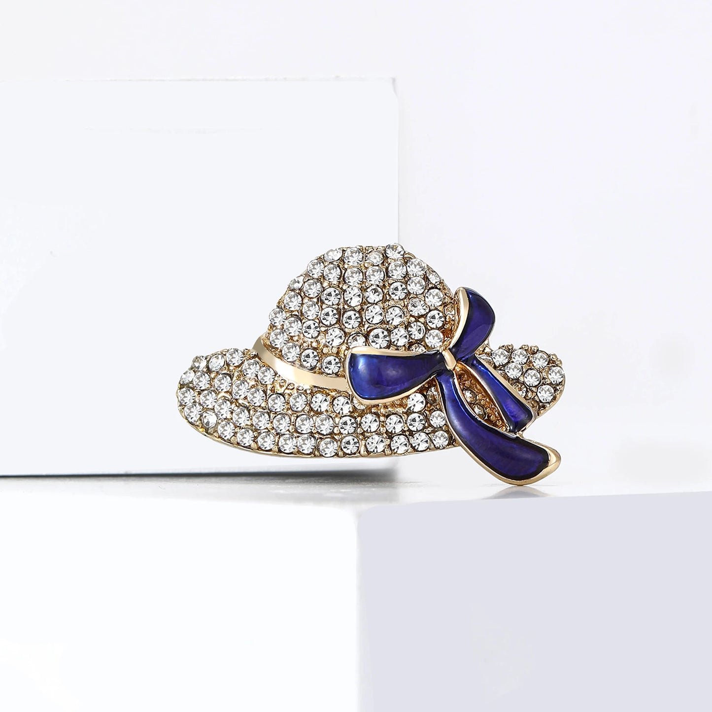 Luxury Rhinestone Sun Hat Brooches for Women Unisex Clothing Pins Necklace Event Party Backpack Fashion New Yea Gifts Decoration