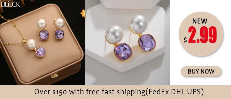 EILIECK Fashion New Resin Vacation-Style Stud Earrings For Women Elegant Ear Dangle Handmade Jewelry Accessories Party Gift