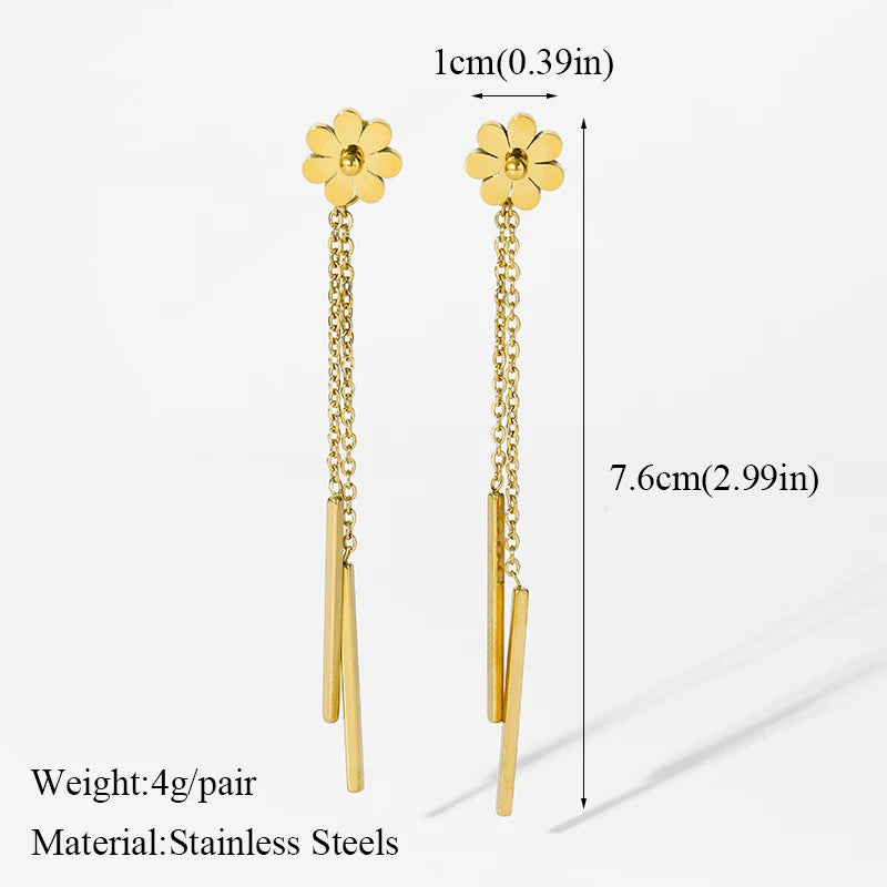 EILIECK 316L Stainless Steel Gold Color Heart Love Necklace Earrings Trendy For Women New Party Gift Waterproof Jewelry Set
