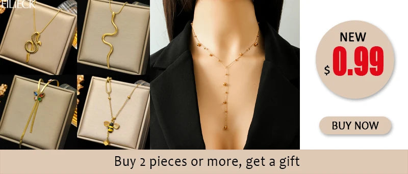 EILIECK 316L Stainless Steel Exaggerated Acrylic Link Thick Chain Necklace For Women Girl Fashion Leaves Neck Chain Jewelry Gift