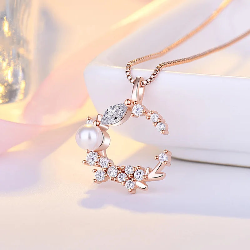 925 Sterling Silver Necklace Pendant Romance Heart Zircon High Quality For Woman Fashion Wedding Engagement Jewelry Gift