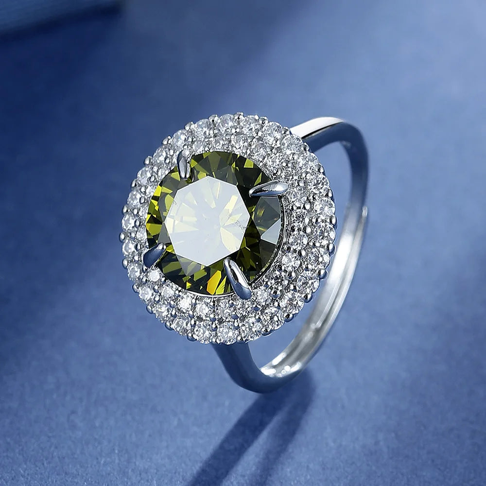 New 925 Sterling Silver Zircon Ring Luxury Shines Simplicity Fashion Exquisite For women Wedding Engagement plated 18k Jewelry
