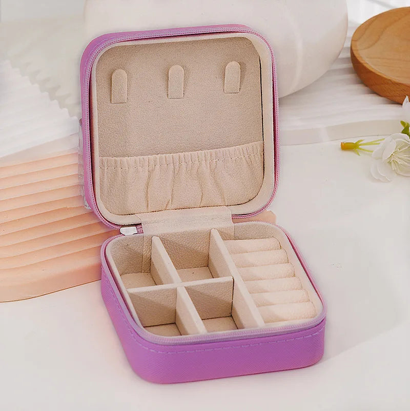 Double-layer Wooden Jewlery Box Ring Box Jewelry Boxes and Packaging with PU Leather Jewelry Storage Organizer and Makeup Case