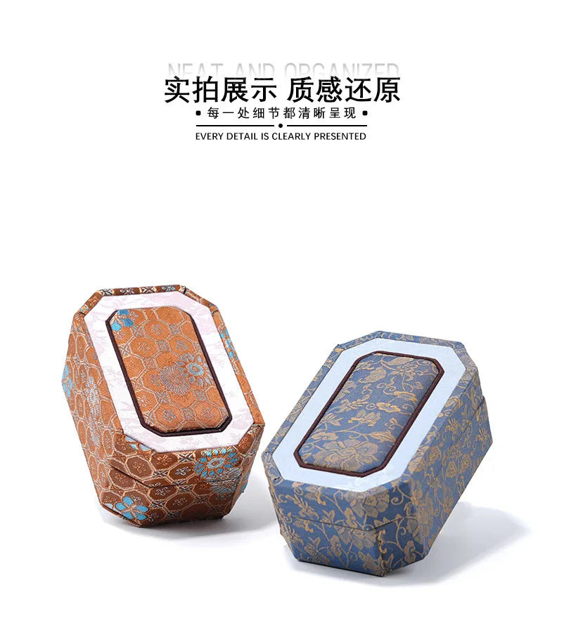 Antique Storage Box Easy To Maintain Oriental Jewelry Box Fabric Storage Box Wear-Resistant For Jewelry Storage