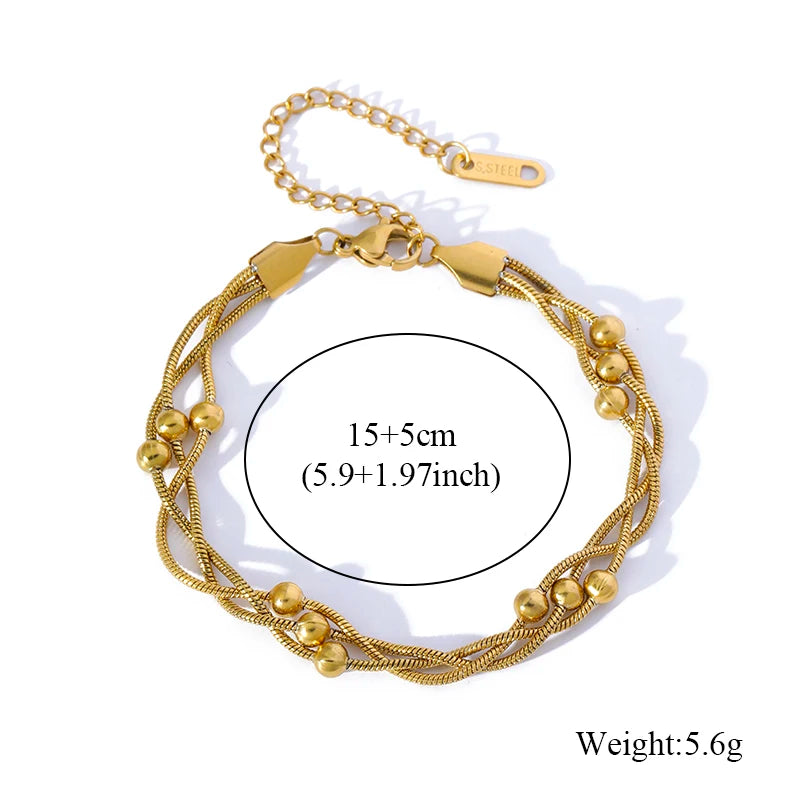 EILIECK 316L Stainless Steel Thicker Bracelet Bangle Fashion OT Buckle Wrist Link Chain High Quality Textured Jewelry Waterproof