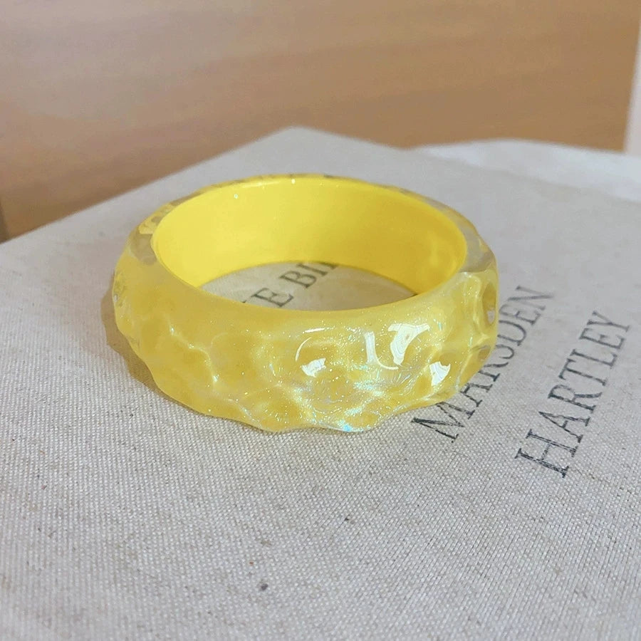 2026 Trendy Summer Irregular Fashion Resin Bracelet For Fashion Women Charm Sea Beach Seaside Vacation Jewelry Accessories