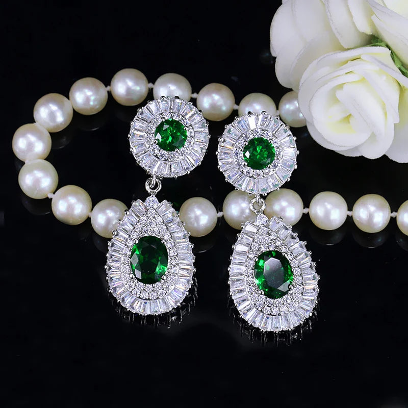 ThreeGraces Classic Red Cubic Zirconia Big Bridal Wedding Dangle Drop Earrings for Women Trendy Luxury Banquet Jewelry E1841
