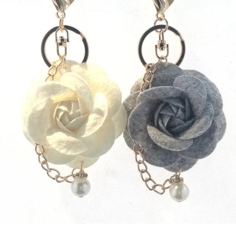 Luxury CC Eiffel Tower Car Key Chains Women Bag Handbag Pendants Plush Keychain Gift Jewelry