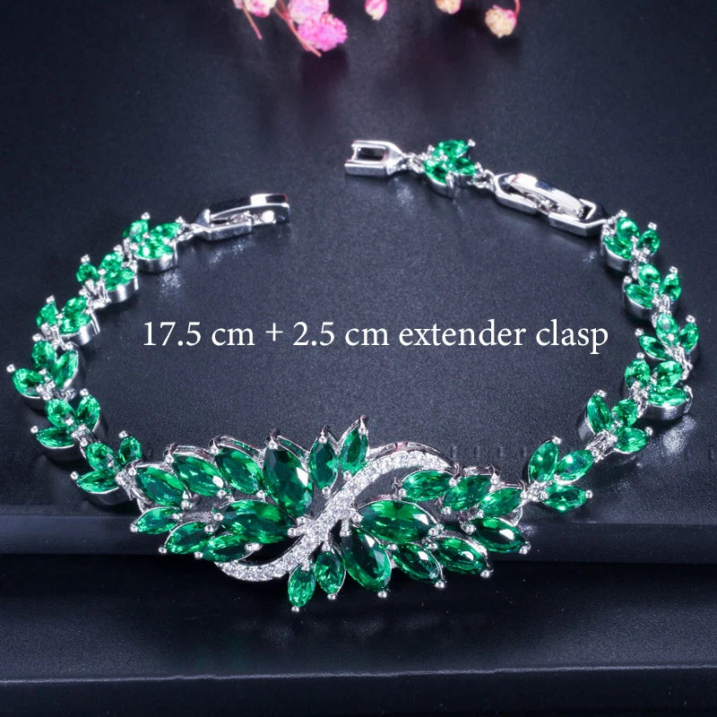 ThreeGraces Luxury Shiny Blue Zirconia Bridal Wedding Bracelet for Women Fashion Elegant Banquet Evening Party Jewelry BR304
