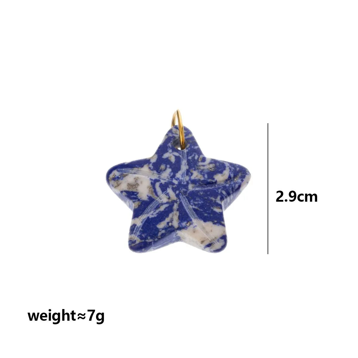 Trendy Natural Stone Star Heart Pendant DIY Necklace for Women Colorful Handmade Beaded Collars Necklace Stainless Steel Jewelry