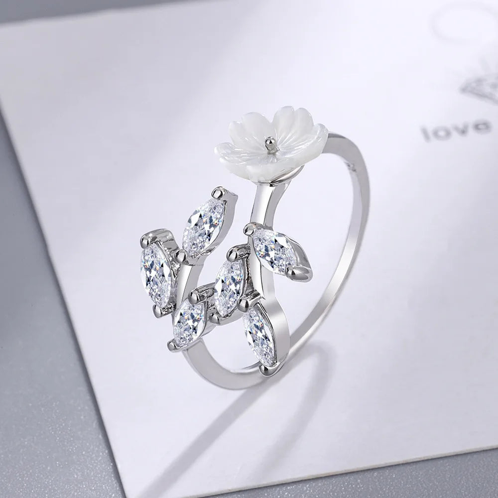 New 925 Sterling Silver Ring Heart Adjustable Simplicity Fashion Exquisite Student Girlfriend Jewelry Accessories Wedding Party
