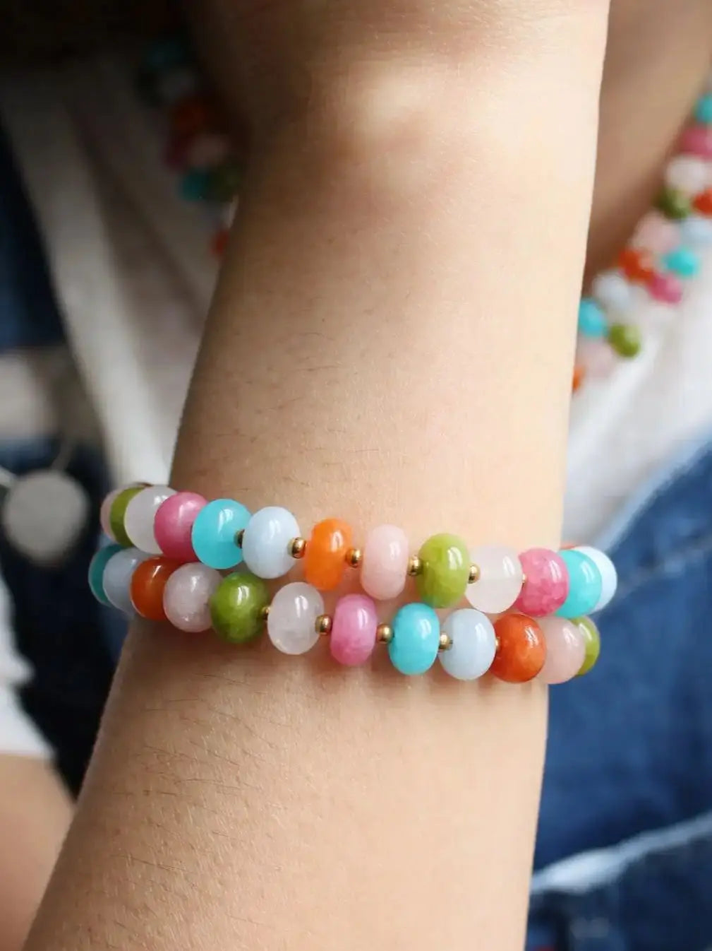 Go to Beach Natural White Small conch Bracelet Adjustable  for Women Summer coral Beads Chain Boho Chic Gift Jewelry