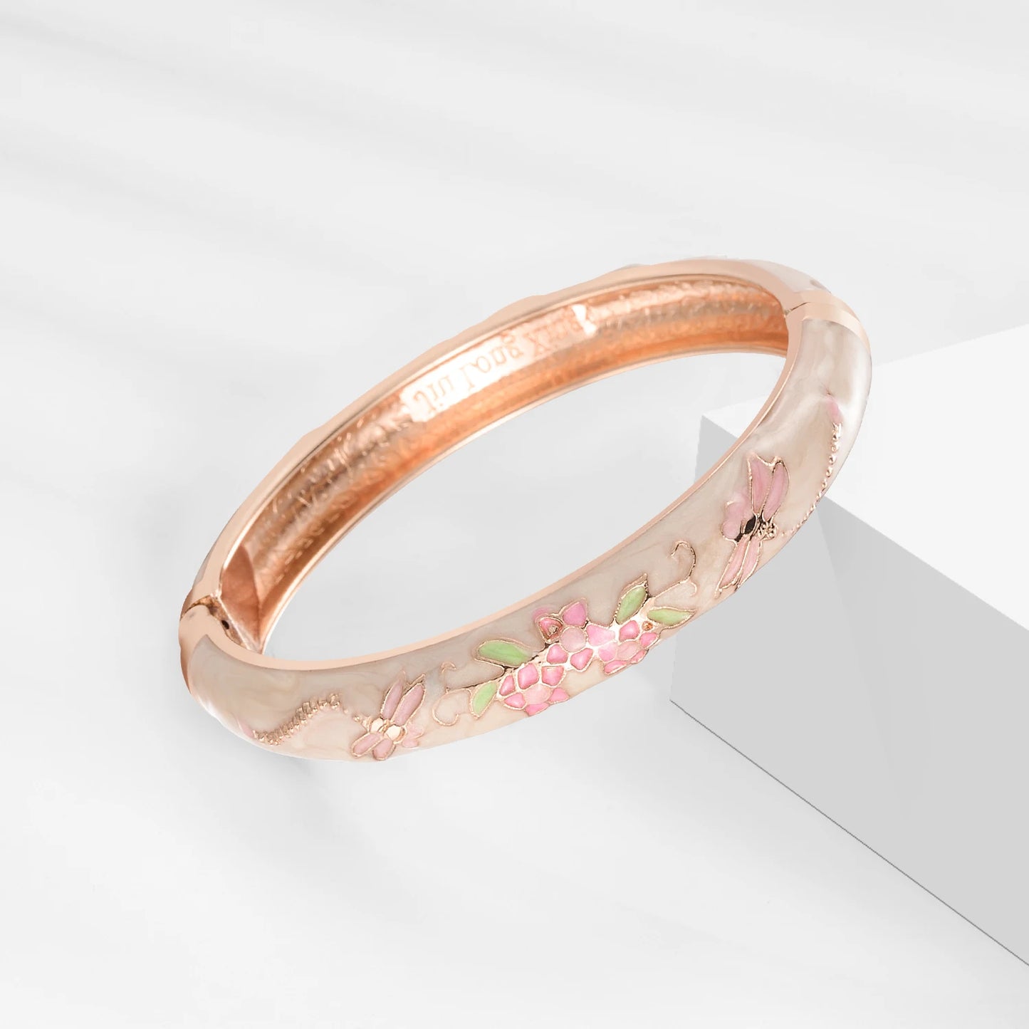 Cloisonne Bracelet For Women Bangles On Hand Enamel Jewelry Flower Women's Hand Bracelet Female Bangle Mother's Day Gifts Wife