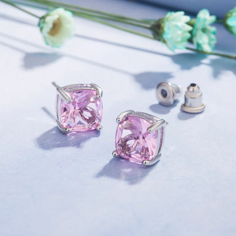 New 925 Sterling Silver Earrings AAA Zircon For Women Exquisite Student Girlfriend Jewelry Accessories Wedding Fashion Gift