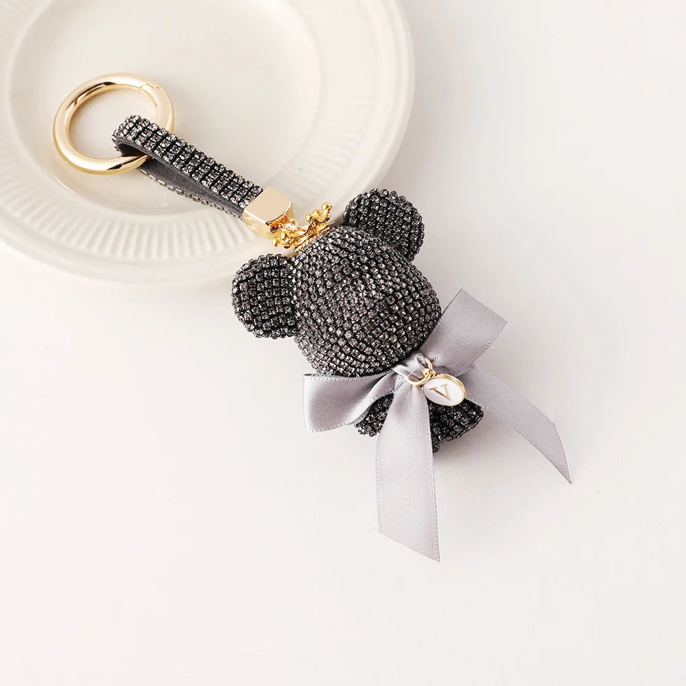 Bear Key Chain Full Crystal Inlay
