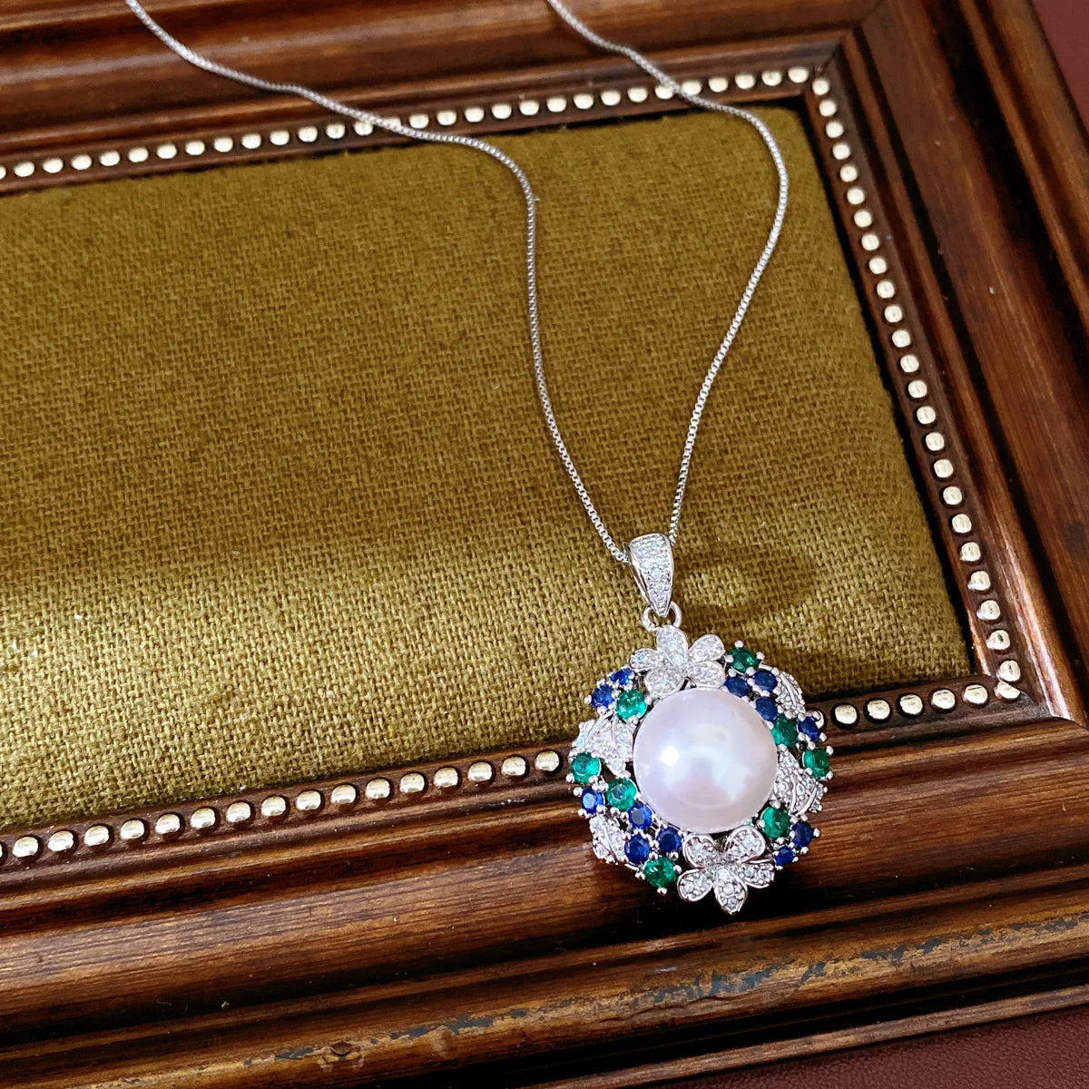 3Pcs/4 Pcs Party Jewelry Set Large Size Pearl Necklace Earrings Rings Ladies Fashion Shiny Zircon Jewelry for Party Banquet K