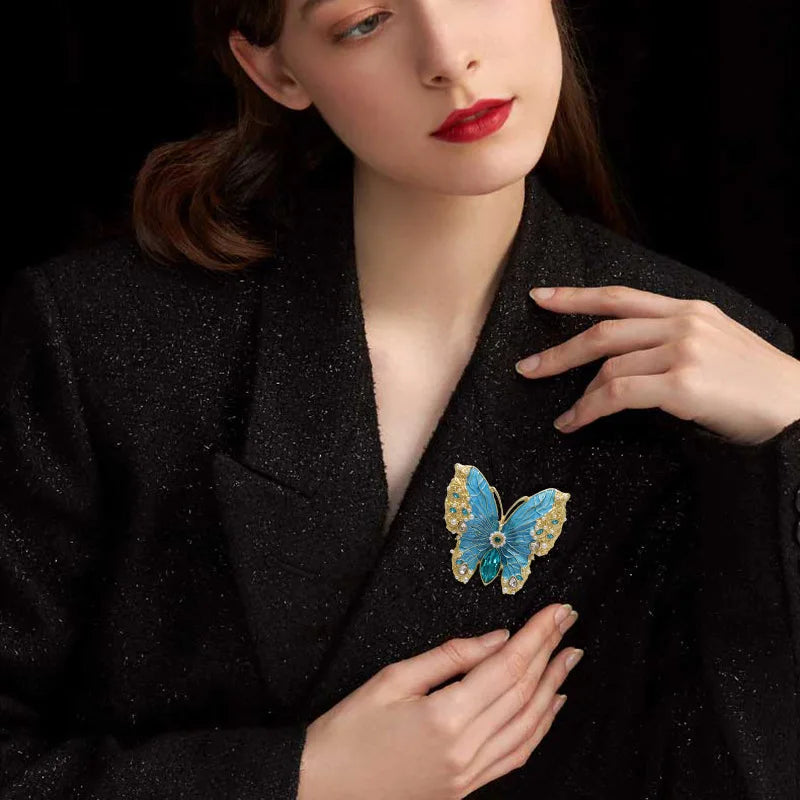 2025 New Butterfly Brooch Model Red Carpet Film Festival Show Dress Accessories Scarf Hat Bag Pin