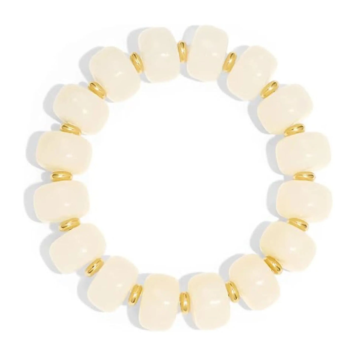 Boho Colorful Geometric Beads Elastic Bracelets for Women Fashion Acrylic Flat Round Bead Bracelet Beach Jewelry Gifts