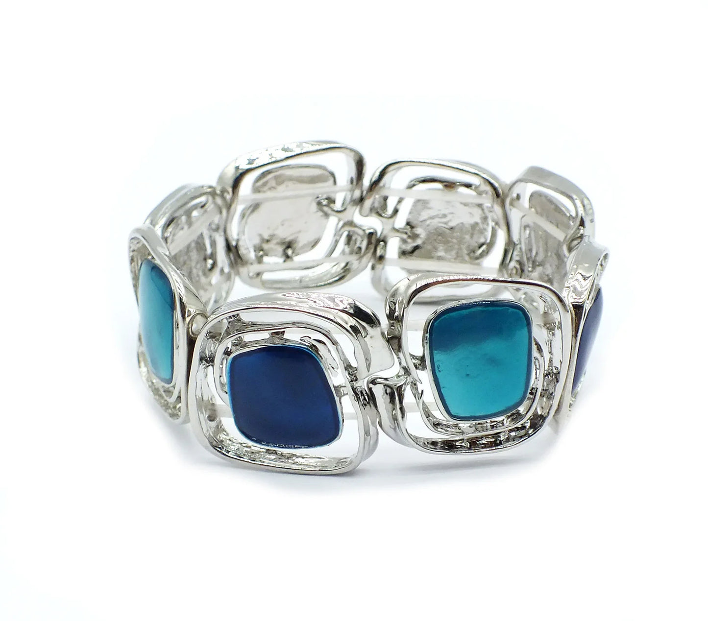 Oil-dropped Hollow Geometric Elastic Bracelets for Woemn 2025  New in Retro Light Luxury Bracelet Design Unique Hand Jewelry