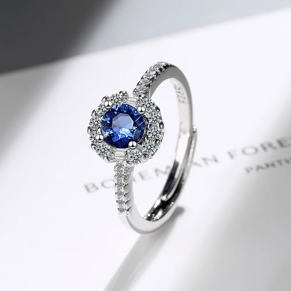 New 925 Sterling Silver Ring Heart Adjustable Simplicity Fashion Exquisite Student Girlfriend Jewelry Accessories Wedding Party