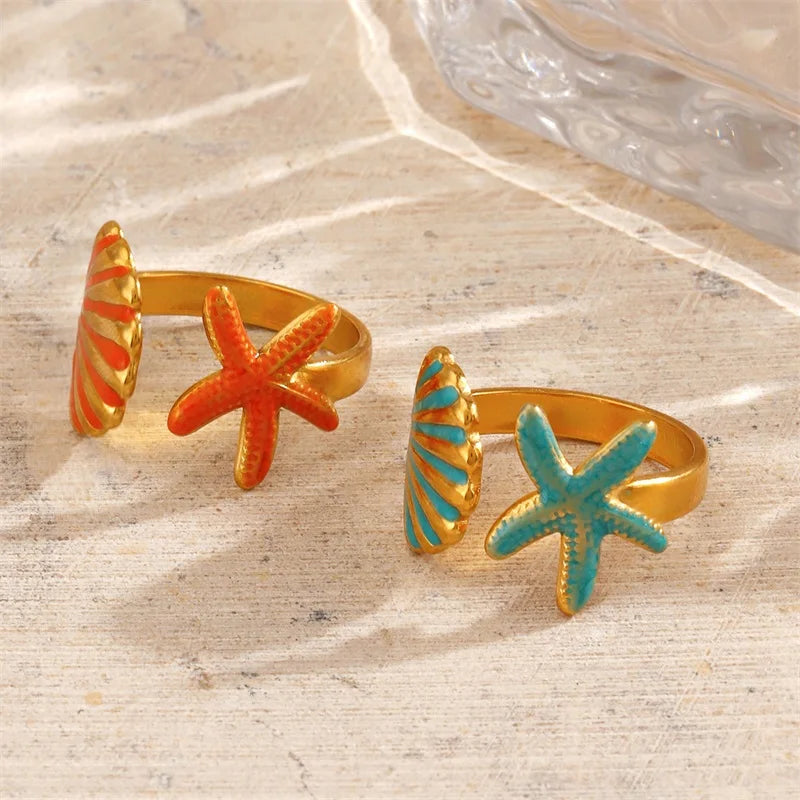 EILIECK Minimalist Classic 18K Gold Color Plated Butterfly Zircon Adjustable Ring Hypoallergenic Stainless Steel Jewelry Gift