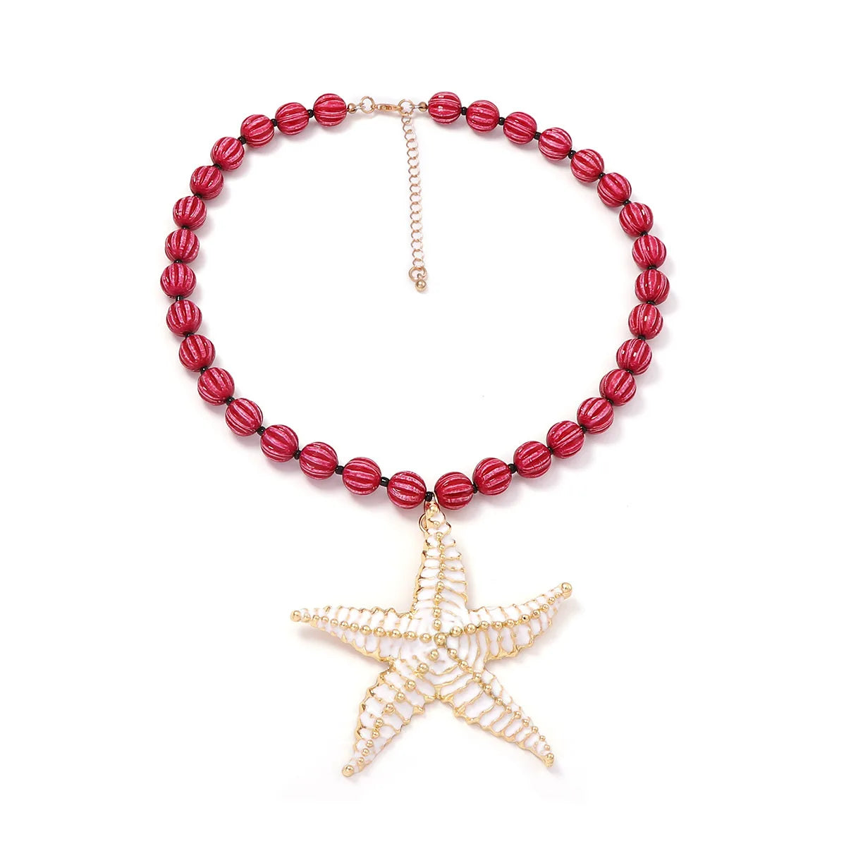 2026 Summer Beach Vacation Style Ocean Lobster Crab Pendant Colorful Beaded Necklace