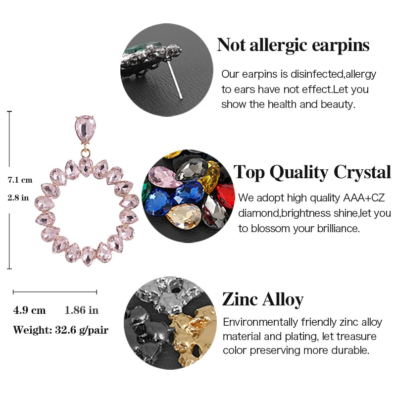 VEYO  Women's Trendy Hollow out Design rhinestone Wedding bride Drop Earrings Fashion Jewelry Wholesale