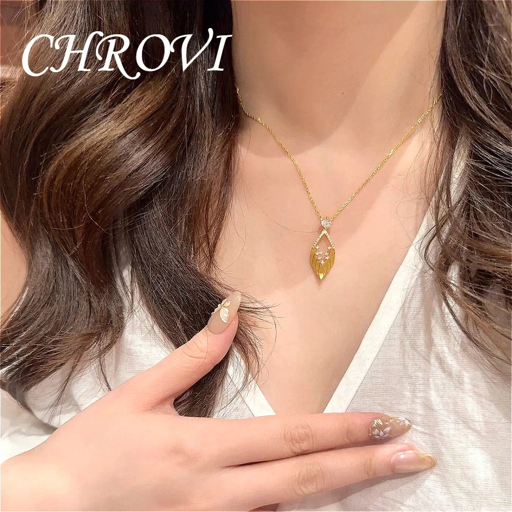 Retro handmade golden feather pendant necklace, high-end sheen feather wings with diamond fringes, earrings, pendant for women