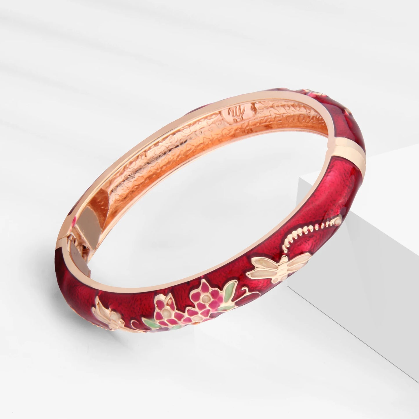 Cloisonne Bracelet For Women Bangles On Hand Enamel Jewelry Flower Women's Hand Bracelet Female Bangle Mother's Day Gifts Wife