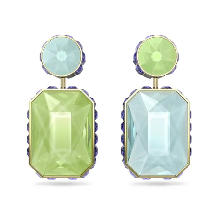 2026 New Trend Fine Anniversary Jewelry Sets Charming Blue Flower Green Water Drop Crystal Luxury Women's Necklace Ring Earrings