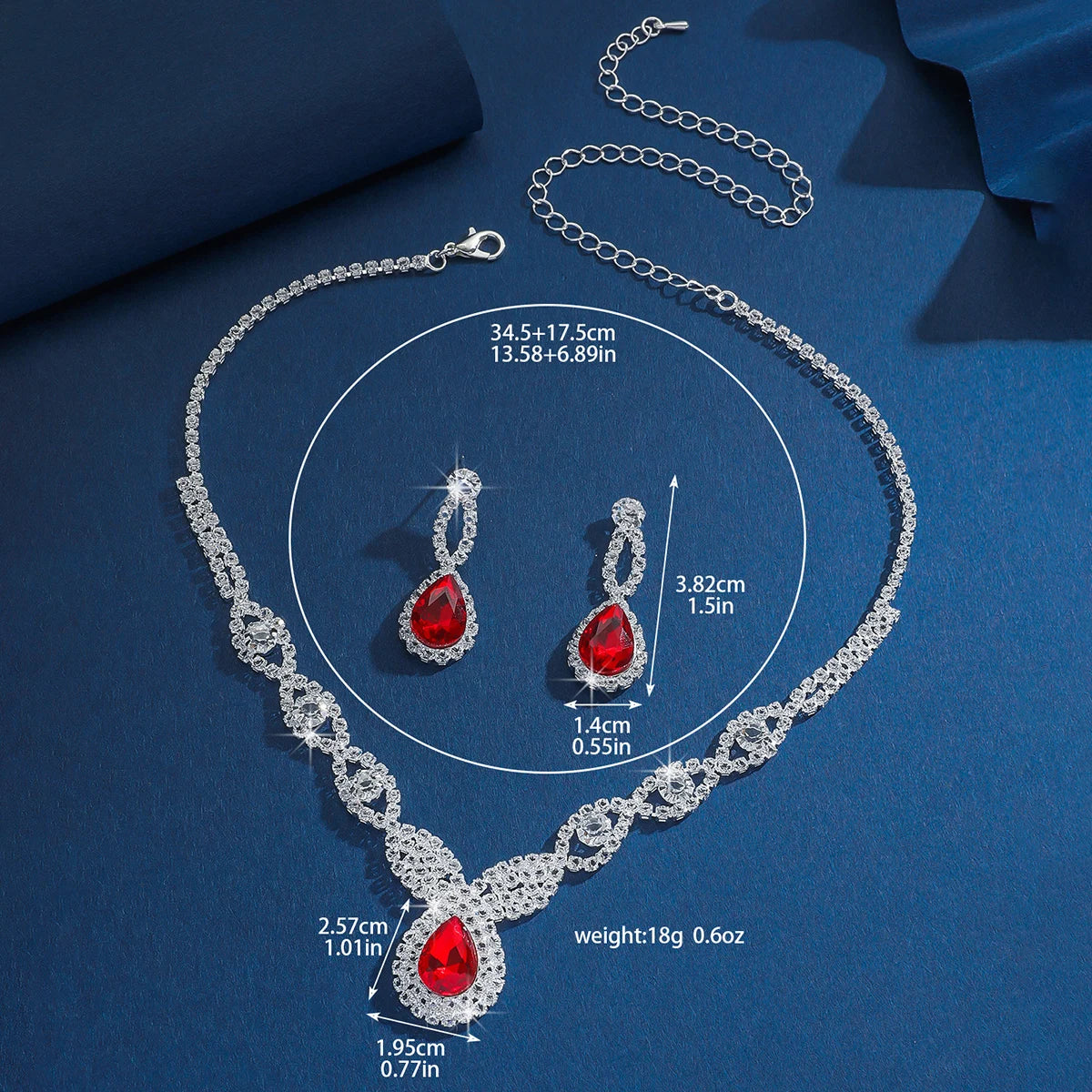 Fashionable European and American necklace earring set, bride's wedding veil, evening gift, banquet decoration set, accessories