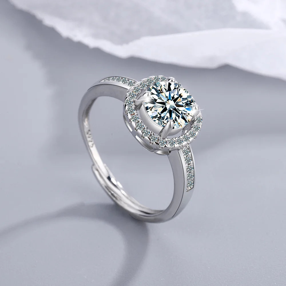 New 925 Sterling Silver Ring Heart Adjustable Simplicity Fashion Exquisite Student Girlfriend Jewelry Accessories Wedding Party