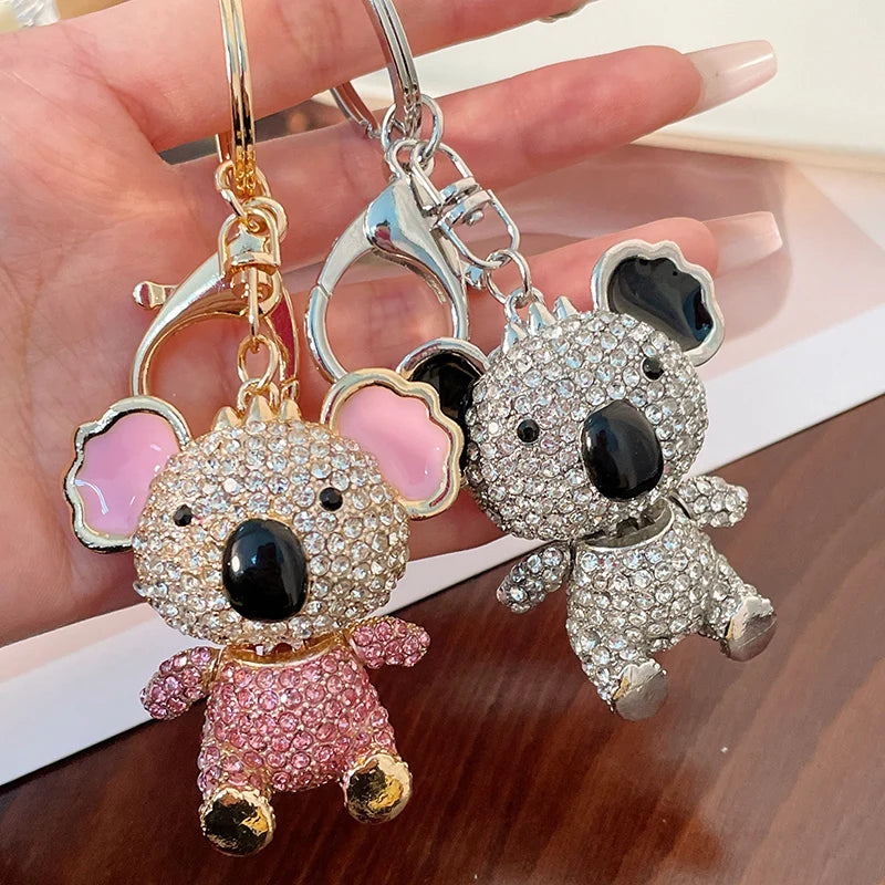 Colorful Bear Series Keychain Dazzling Colors Love Bow Bears Pendant Accompanying Gift Wedding Souvenir